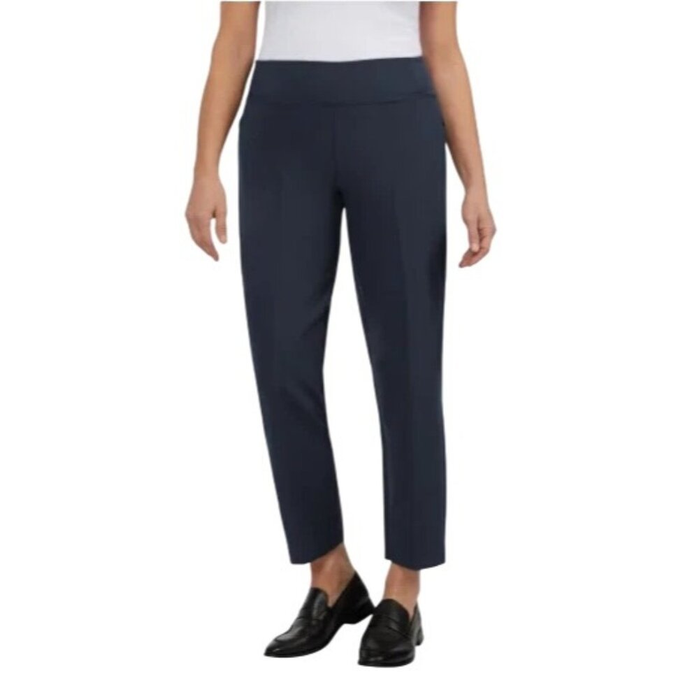 KIRKLAND Women Large 4-Way Stretch Pull-on Elastic Waist Ankle Pants 27" Inseam